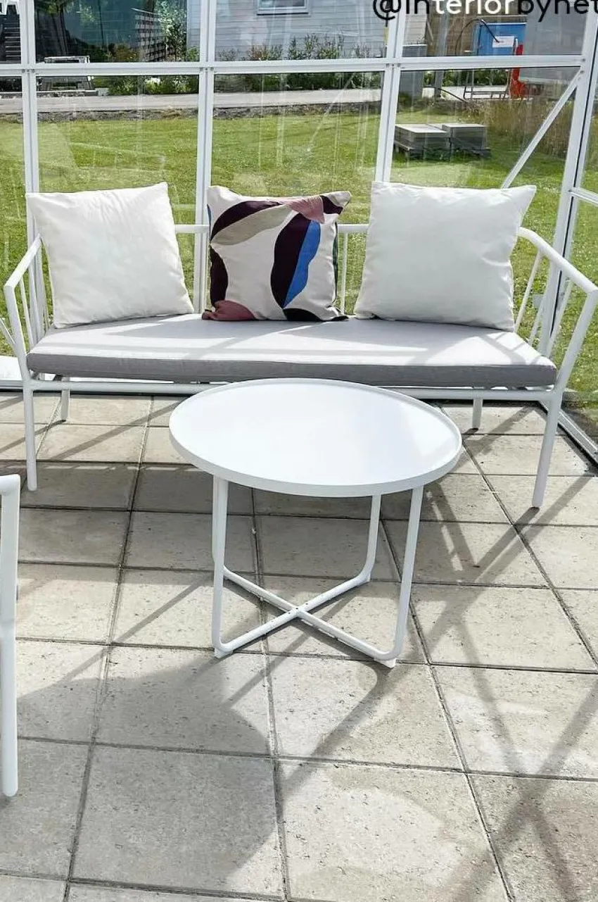 Utesoffor & Utebänkar|Utemöbler|Jotex MENTON Utesoffa 2-sits Vit