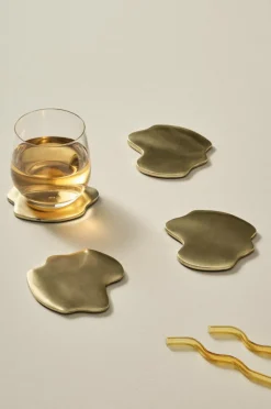 Kökstillbehör|Juldukning|Jotex MICAH Glasunderlägg 4-pack Guld