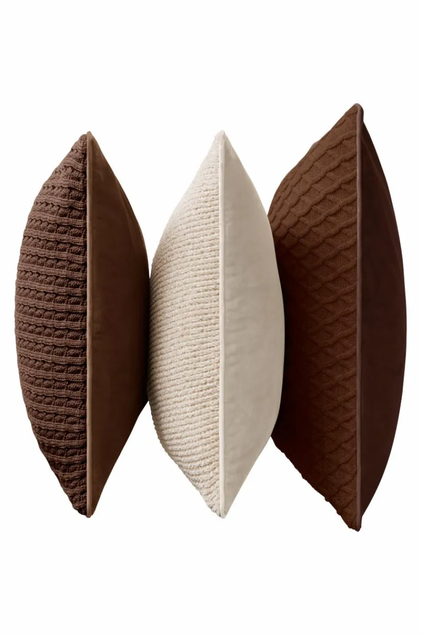 Prydnadskuddar & Fodral|Jotex MILA Kuddfodral 3-pack Brun
