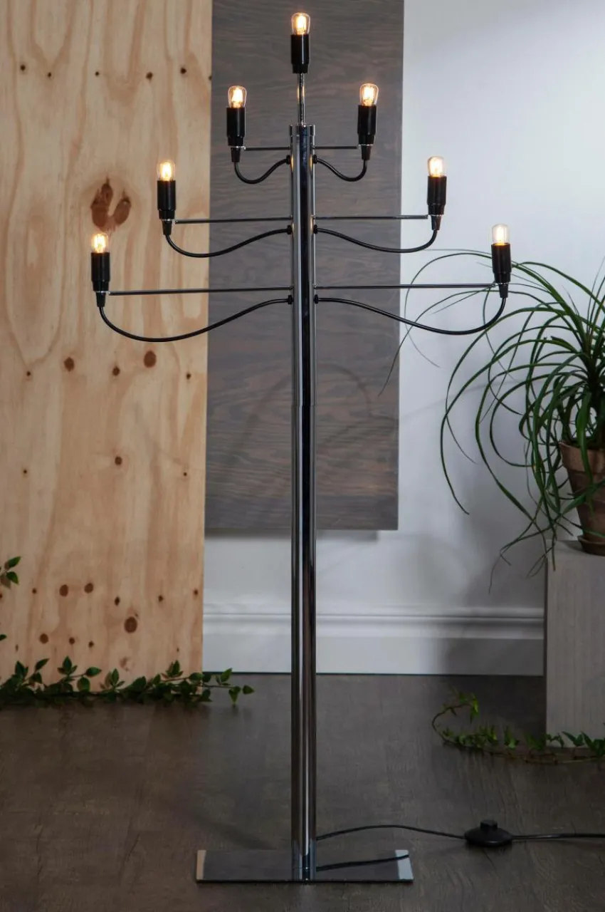 Julbelysning|Jotex MILANO Elljusstake - Golv Krom