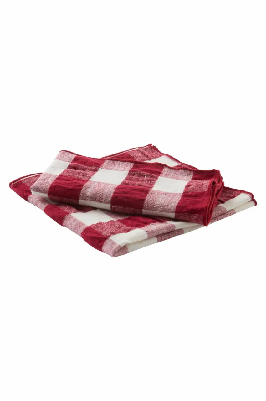 Servetter|Jotex MIMMI Servett 2-pack Röd/vit