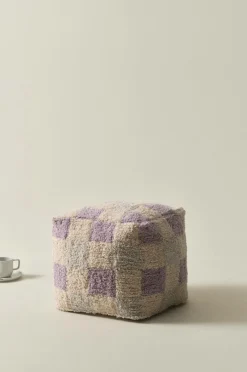 Sittpuffar|Jotex MINDEN Sittpuff 40x40 Cm Vit/Lila/Grå