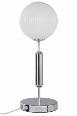 Bordslampor|Jotex MOIRA Bordslampa Krom/vit