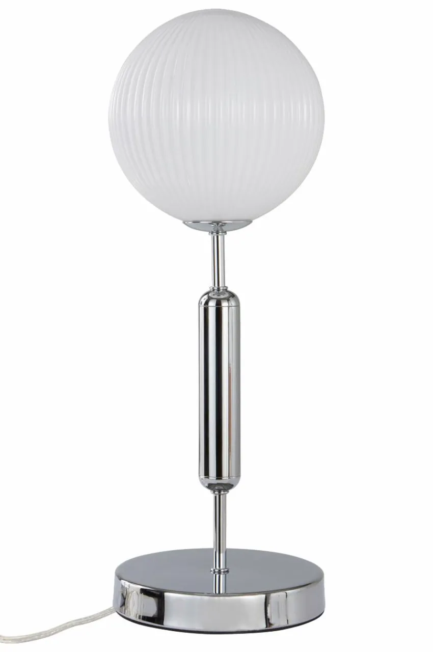 Bordslampor|Jotex MOIRA Bordslampa Krom/vit
