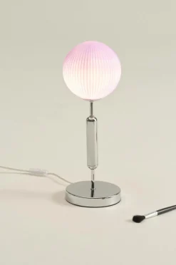 Bordslampor|Jotex MOIRA Bordslampa Krom/blå