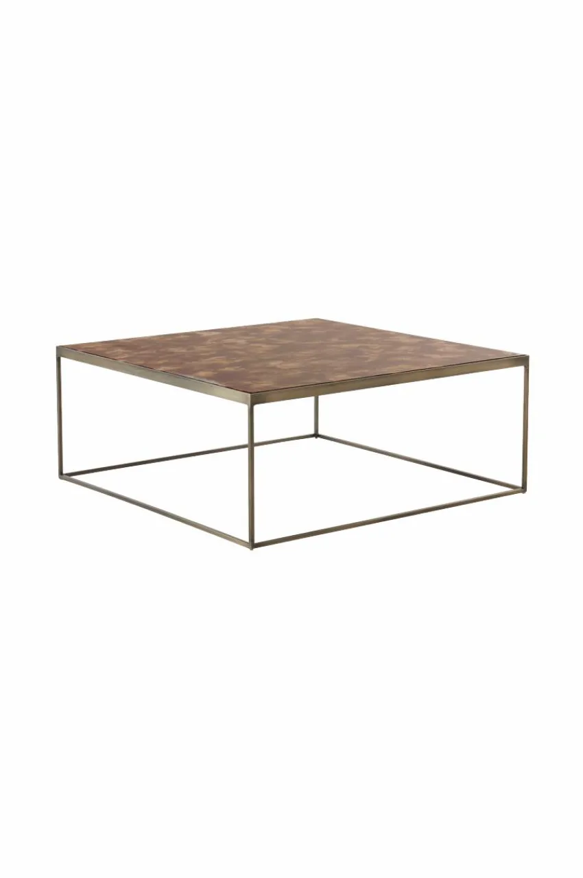 Bord|Jotex MOLISE Soffbord 81x81 Cm Brun/mässing