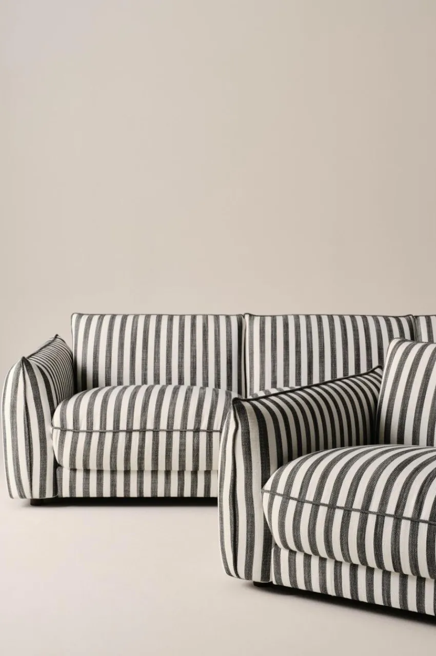 Soffor|Jotex MOLTON Soffa 3-sits Svart/vit