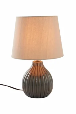 Bordslampor|Jotex MONA Bordslampa Mörkgrå/beige