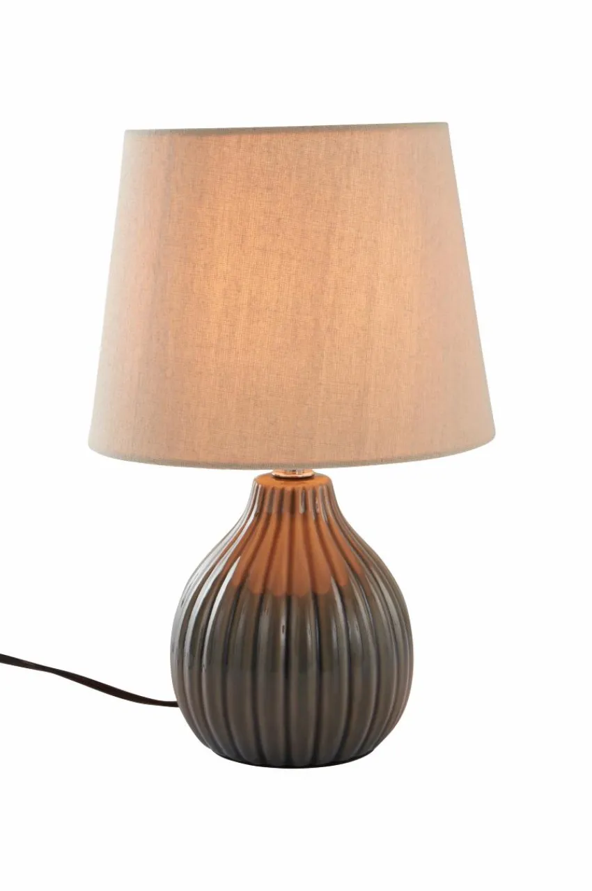 Bordslampor|Jotex MONA Bordslampa Mörkgrå/beige