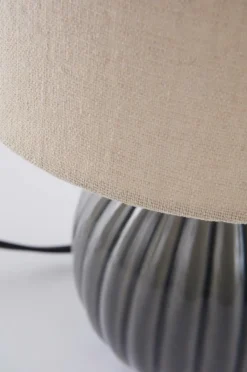 Bordslampor|Jotex MONA Bordslampa Mörkgrå/beige
