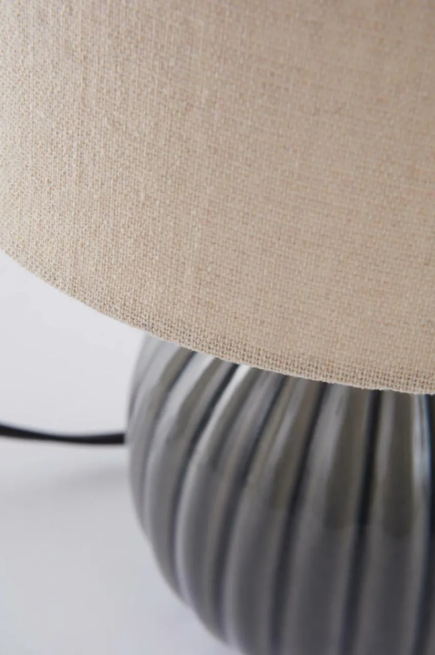 Bordslampor|Jotex MONA Bordslampa Mörkgrå/beige