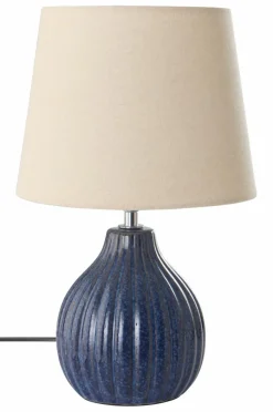 Bordslampor|Jotex MONA Bordslampa Blå/naturvit