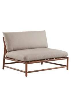 Utesoffor & Utebänkar|Utemöbler|Jotex MONTEGO Soffmodul Teak/gråbeige