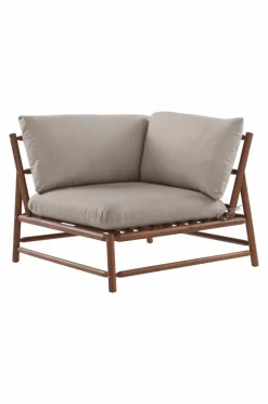 Utesoffor & Utebänkar|Utemöbler|Jotex MONTEGO Soffmodul Hörn Teak/gråbeige
