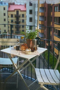 Utebord|Utemöbler|Jotex MONTMARTRE Cafébord 60x60 Cm Vit