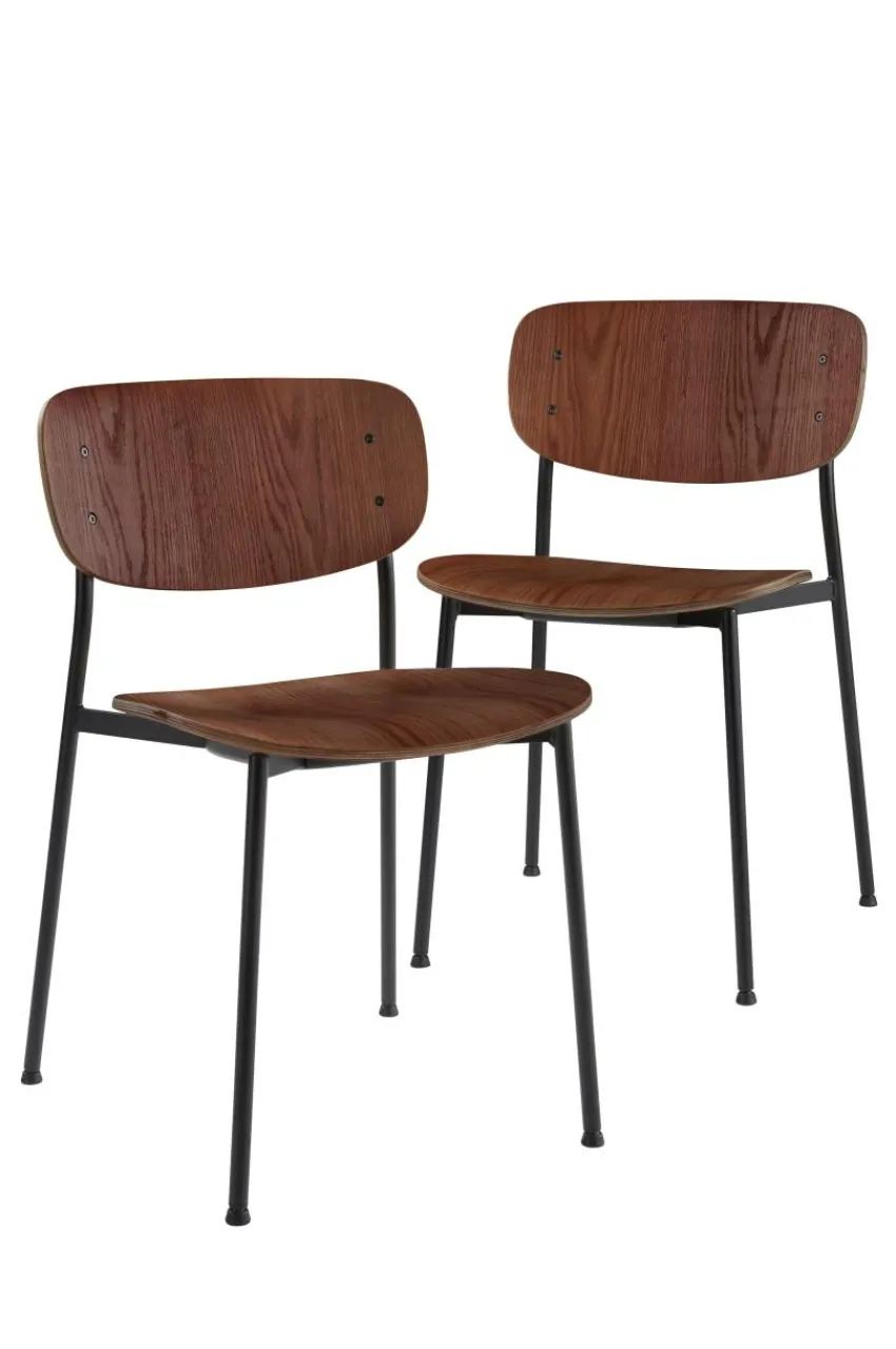 Stolar|Jotex MORRELL Stol 2-pack Valnöt