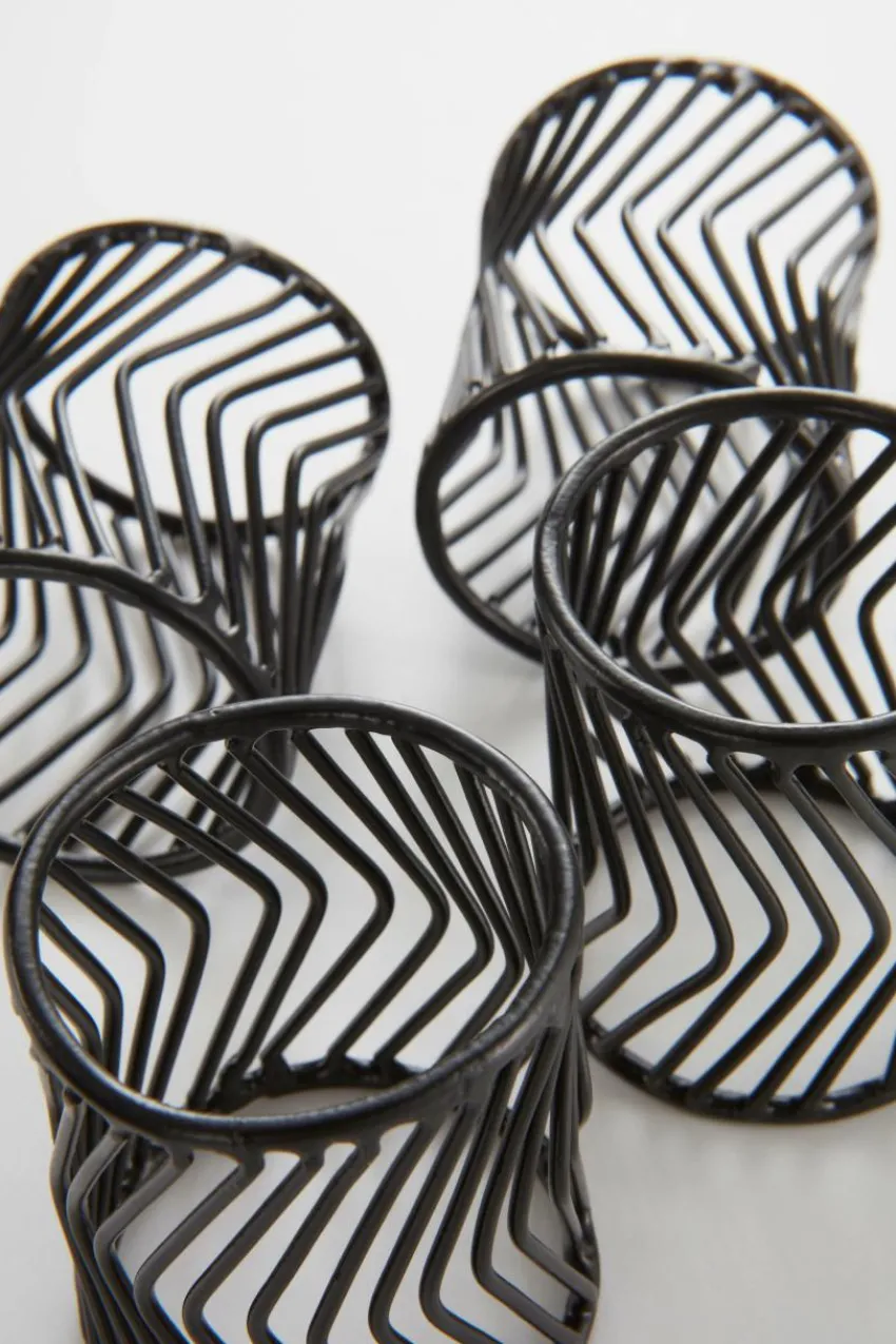 Kökstillbehör|Juldukning|Jotex MOXIE Servettring 4-pack Svart