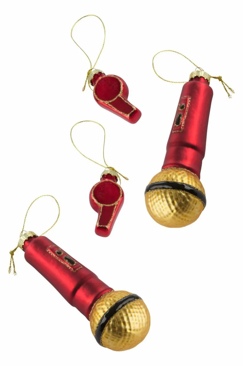 Juldekoration|Jotex MUSIC Juldekoration 4-pack Röd/guld/svart