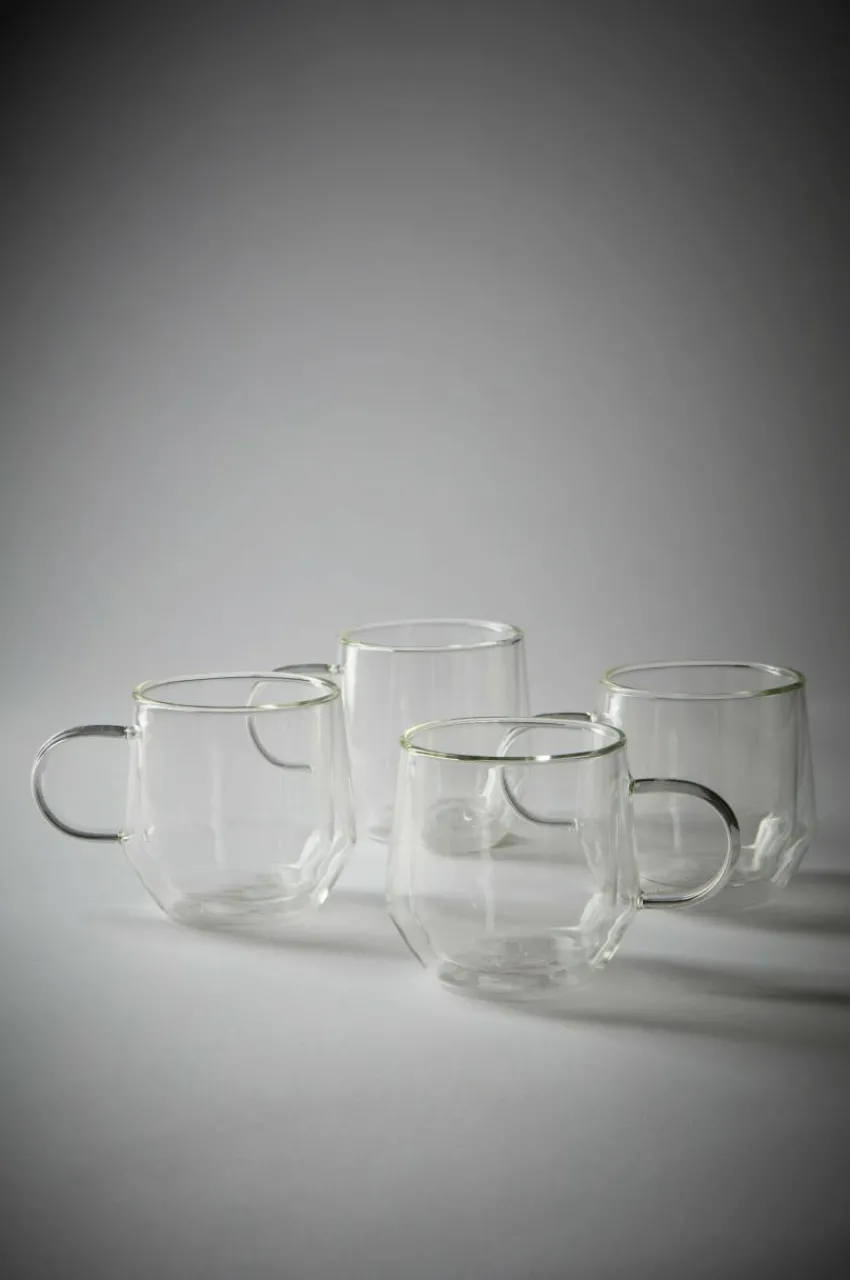Koppar & Muggar|Jotex NAOMI Glasmugg Dubbelväggad 4-pack Transparent