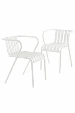 Utestolar & Utepallar|Utemöbler|Jotex NERJA Karmstol 2-pack Vit