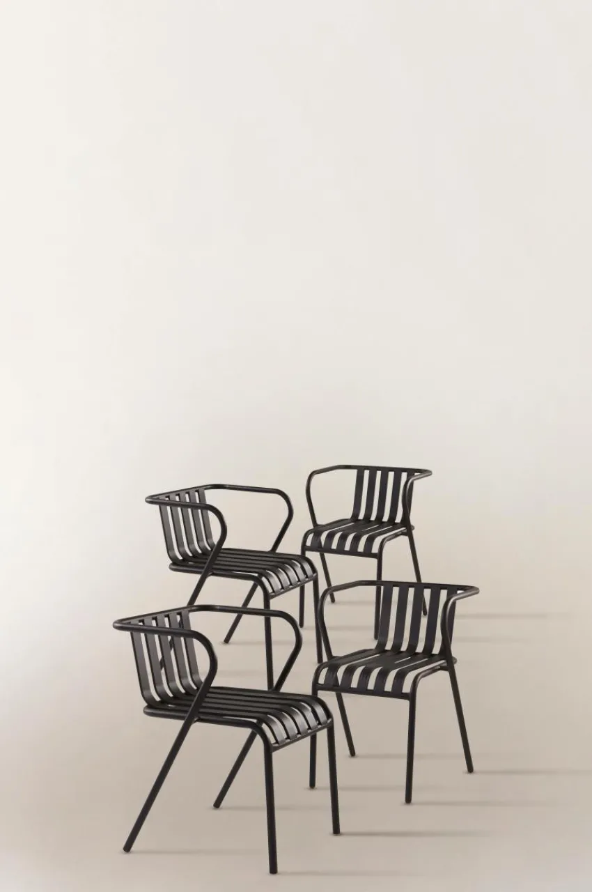 Utestolar & Utepallar|Utemöbler|Jotex NERJA Karmstol 4-pack Svart