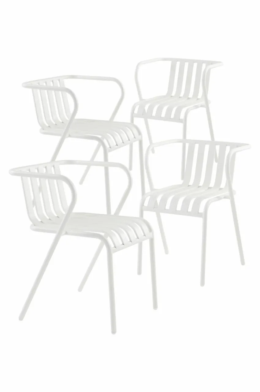 Utestolar & Utepallar|Utemöbler|Jotex NERJA Karmstol 4-pack Vit