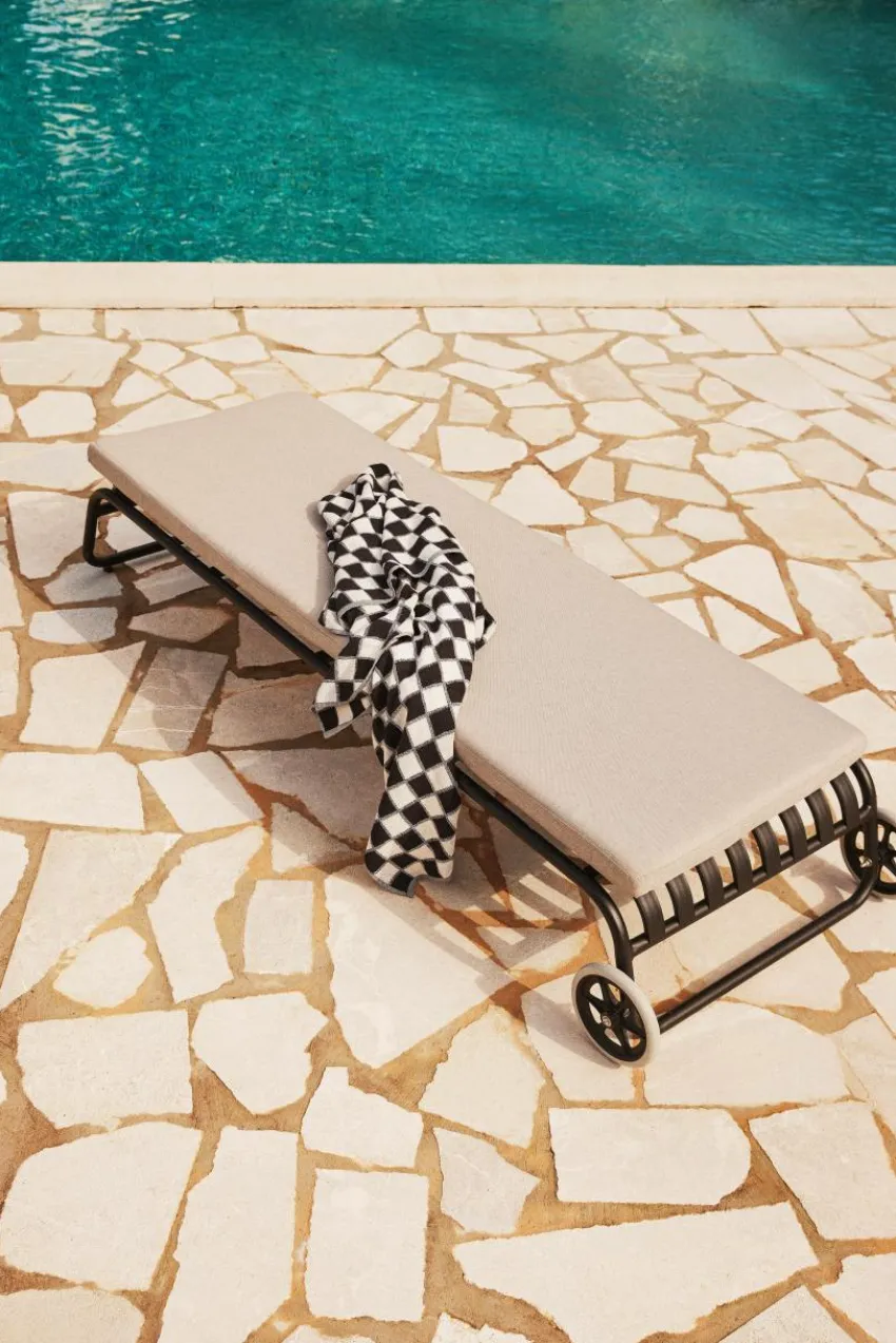 Solstolar & Solsängar|Utemöbler|Jotex NERJA Solsäng Svart/mörkgrå dyna