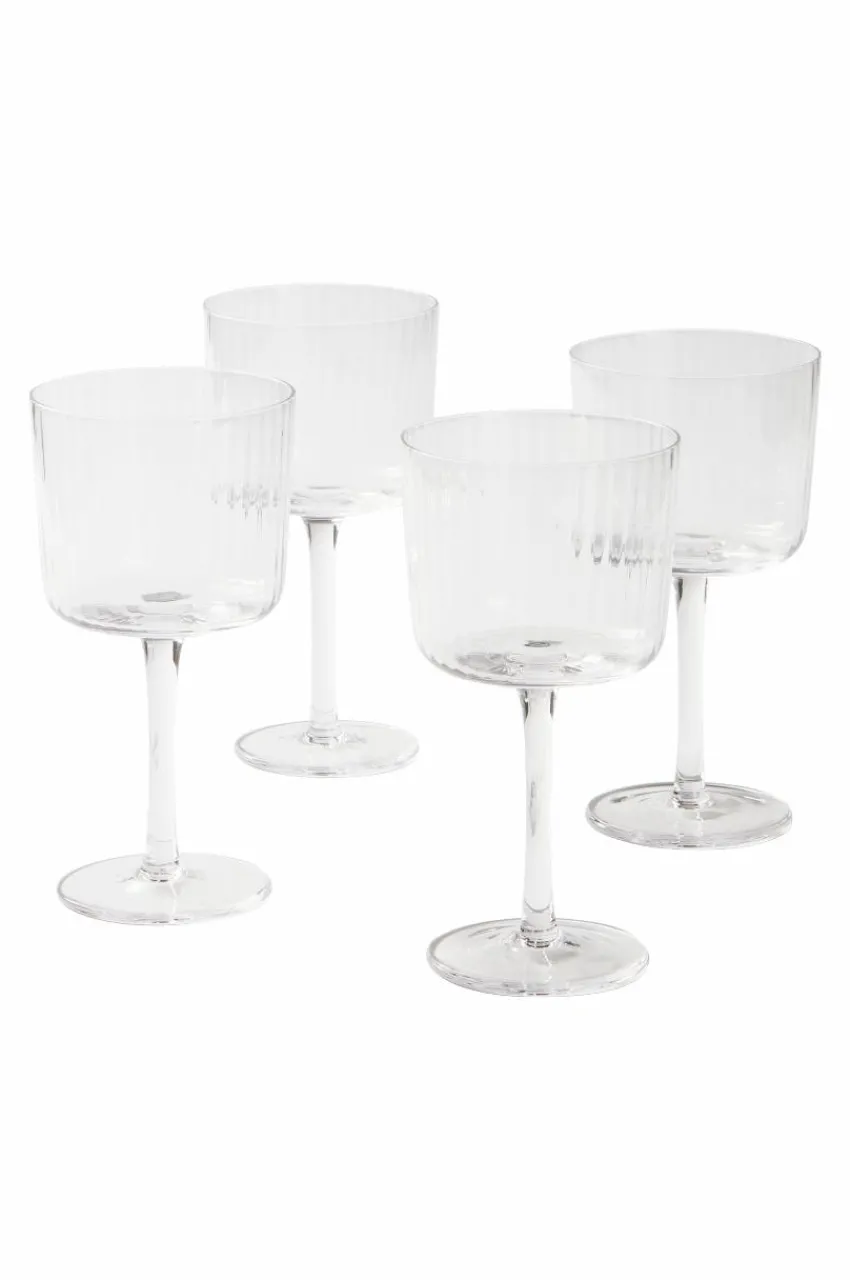 Glas|Jotex NOOR Rödvinsglas 4-pack Transparent