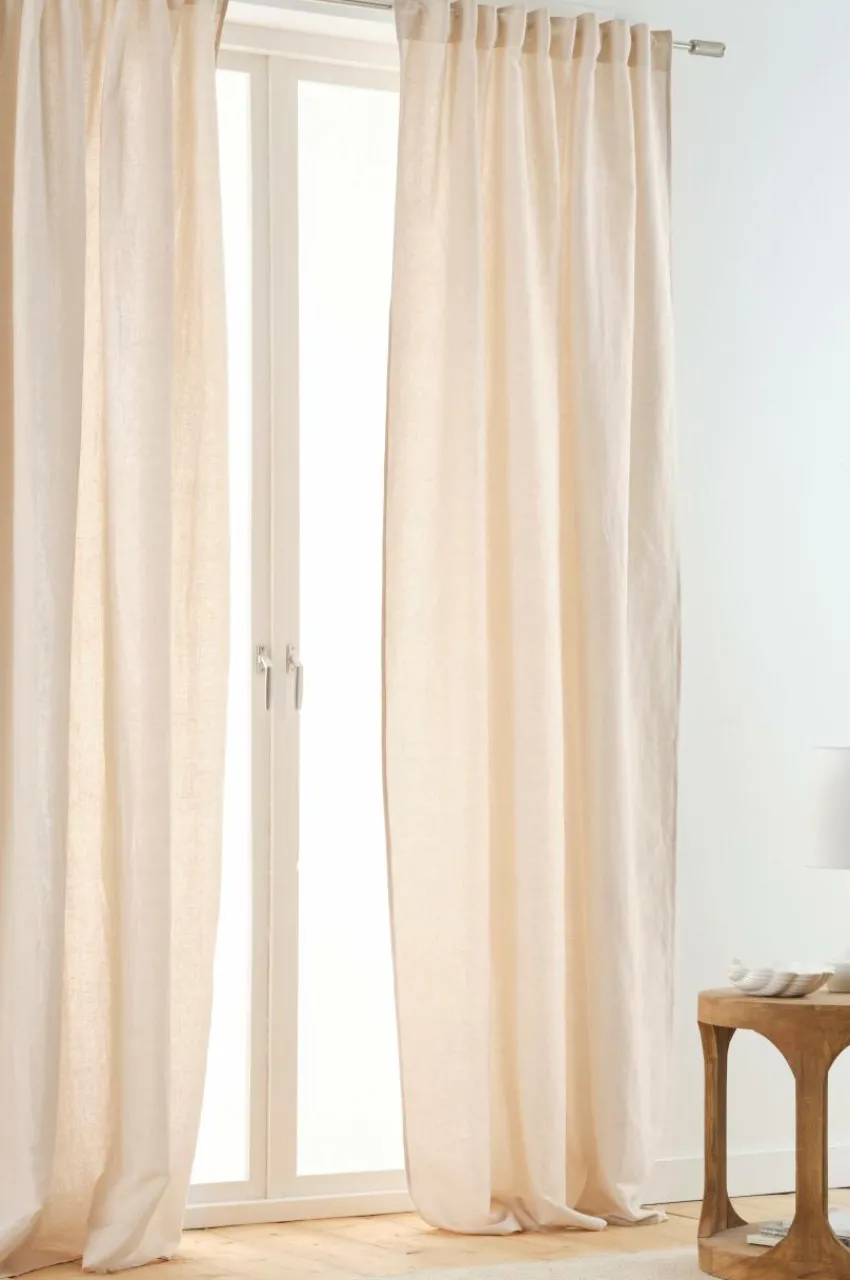 Linnegardiner|Multifunktionsgardiner|Jotex NORA Multifunktionsgardin 2-pack Linnebeige