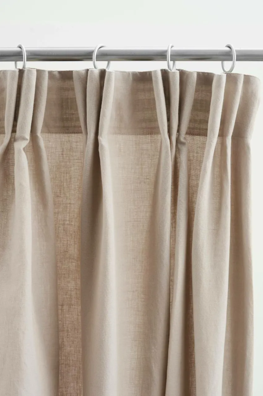 Linnegardiner|Multifunktionsgardiner|Jotex NORA Multifunktionsgardin 2-pack Linnebeige