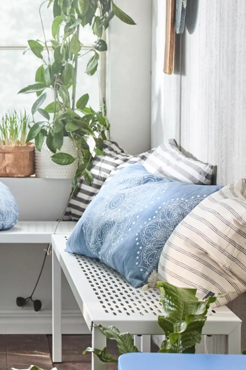 Utesoffor & Utebänkar|Utemöbler|Jotex NÄS Bänk 100 Cm Vit
