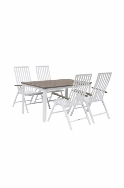 Utebord|Utemöbler|Jotex NYDALA Bord 90x150/200 Cm Vit
