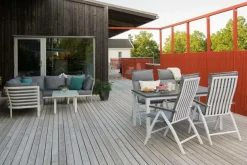 Utebord|Utemöbler|Jotex NYDALA Bord 90x150/200 Cm Vit
