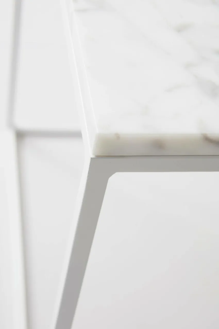 Bord|Jotex NYLAND Soffbord 70x70 - Marmor Vit