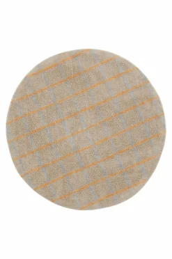 Julgransmattor|Bomulls- & Trasmattor|Jotex ODESSA Bomullsmatta ø 120 Cm Beige/gul/blå