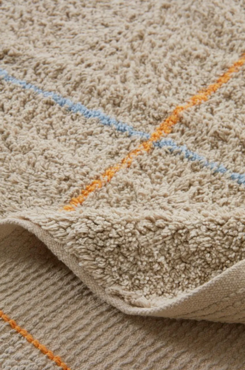Bomulls- & Trasmattor|Jotex ODESSA Bomullsmatta 200x300 Cm Beige/gul/blå