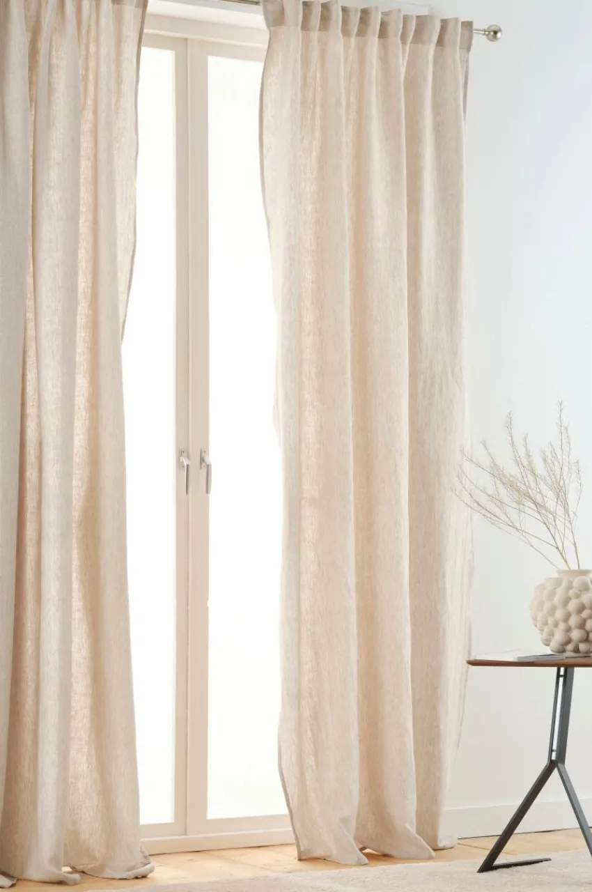 Linnegardiner|Multifunktionsgardiner|Jotex OLGA Linnegardin 2-pack Linnebeige