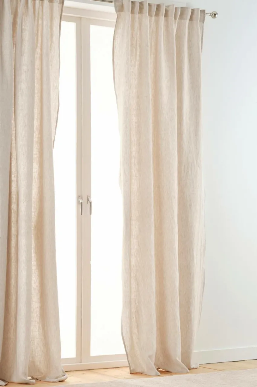 Linnegardiner|Multifunktionsgardiner|Jotex OLGA Linnegardin 2-pack Linnebeige