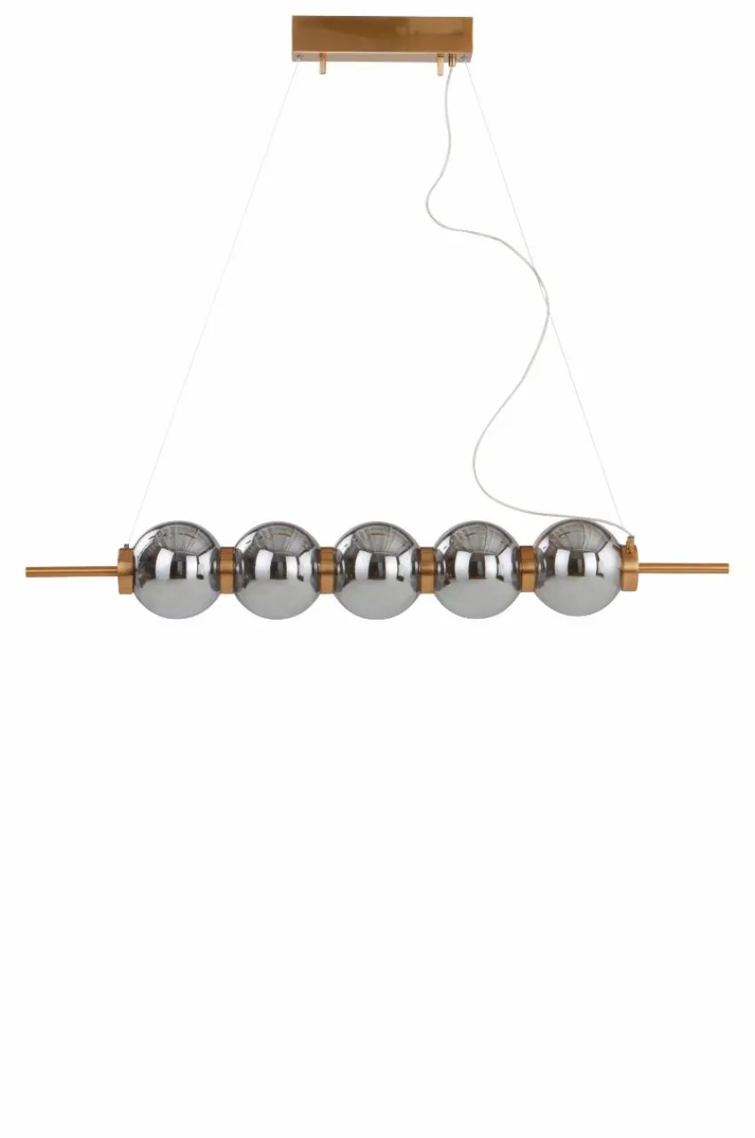 Taklampor|Jotex ON A ROLL Taklampa Mässingsfärgad/Rökfärgat glas