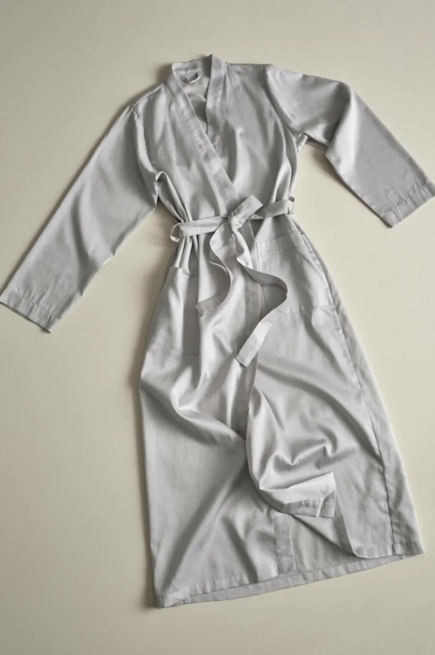 Morgonrockar|Jotex PAILY Kimono Silvergrå