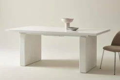 Bord|Jotex PALANZO Matbord Med Iläggsskiva 105x196+45 Cm Matt vit