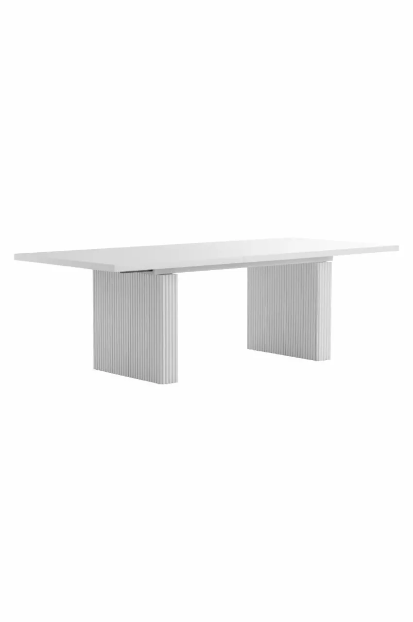 Bord|Jotex PALANZO Matbord Med Iläggsskiva 105x196+45 Cm Matt vit
