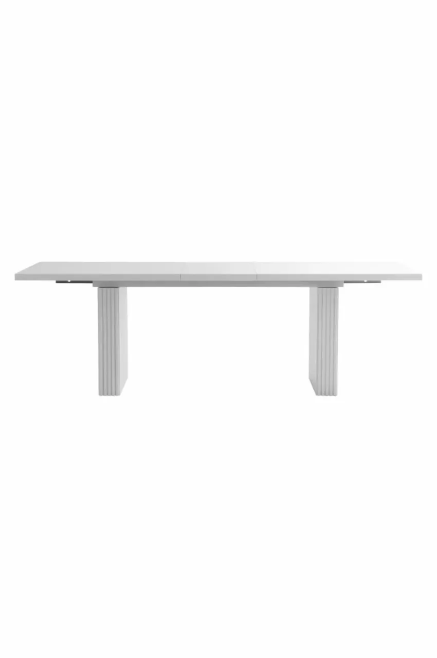 Bord|Jotex PALANZO Matbord Med Iläggsskiva 105x196+45 Cm Matt vit