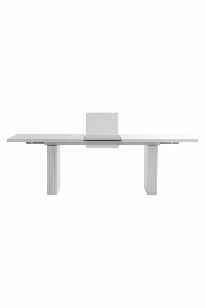 Bord|Jotex PALANZO Matbord Med Iläggsskiva 105x196+45 Cm Matt vit