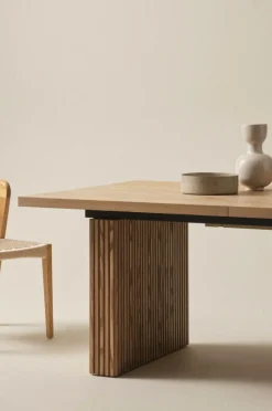 Bord|Jotex PALANZO Matbord Med Iläggsskiva 105x196+45 Cm Natur