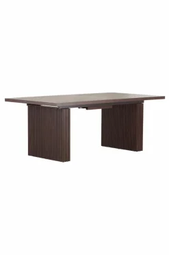 Bord|Jotex PALANZO Matbord Med Iläggsskiva 105x196+45 Cm Brunsvart