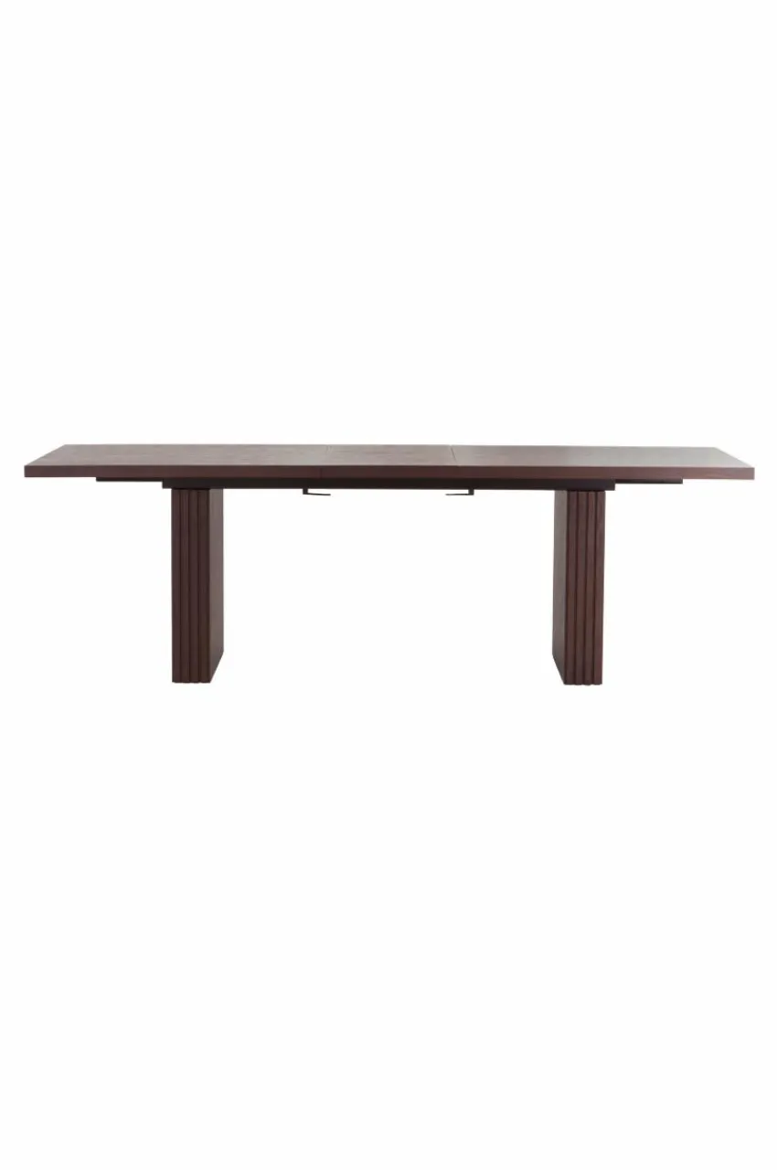 Bord|Jotex PALANZO Matbord Med Iläggsskiva 105x196+45 Cm Brunsvart