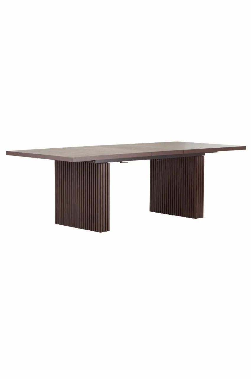 Bord|Jotex PALANZO Matbord Med Iläggsskiva 105x196+45 Cm Brunsvart
