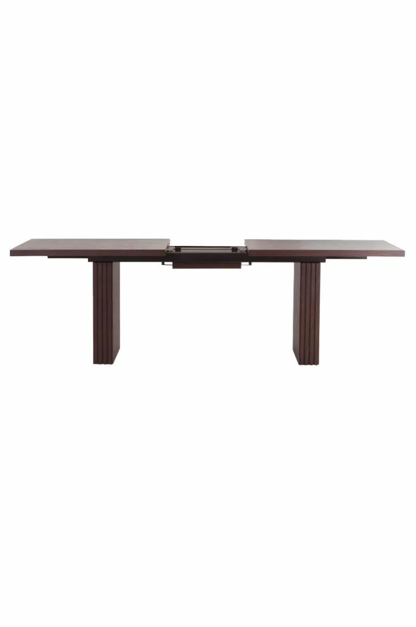 Bord|Jotex PALANZO Matbord Med Iläggsskiva 105x196+45 Cm Brunsvart