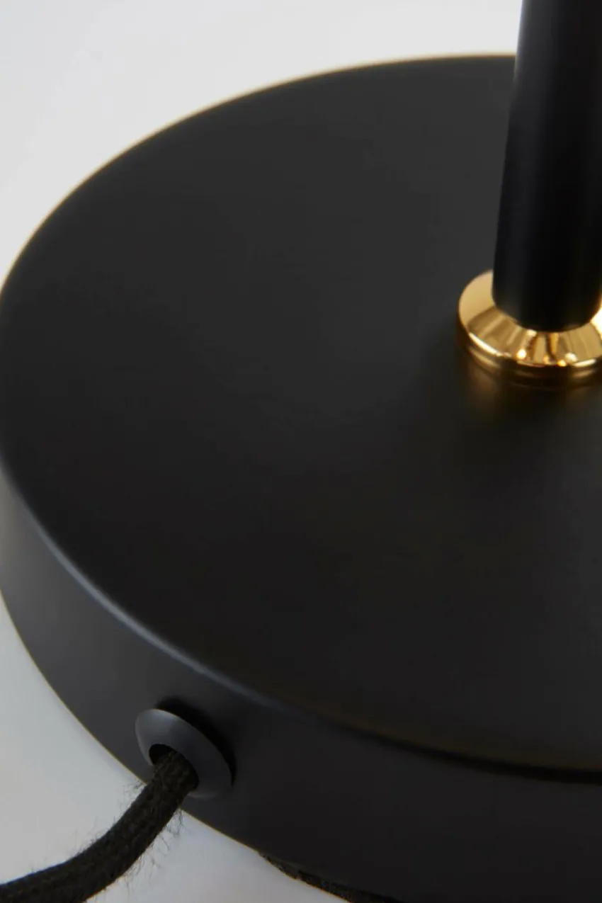Bordslampor|Jotex PALLAS Bordslampa Svart/guld/rökfärgat glas
